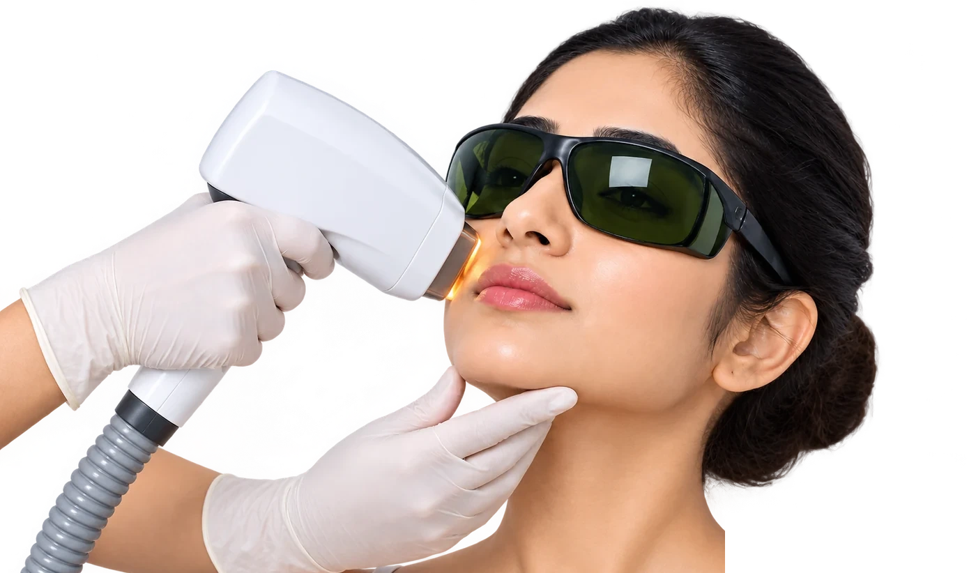 Full face laser treatment